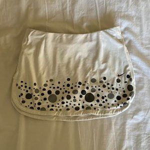 Nike White and Grey Polka Dot Tennis/Golf Skirt